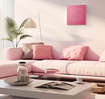 Bild: QLOCKTWO in atemberaubendem Pink