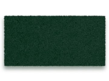 Eine tief waldgrüne rechteckige Sitzauflage DSR/DSW antirutsch pad mit einer rauen, faserigen Struktur ist auf weißem Hintergrund abgebildet.