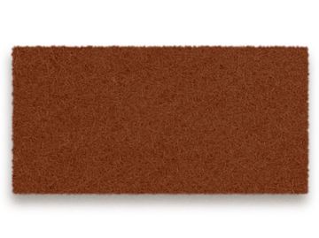 Eine rechteckige, grobe, braune Scheuerunterlage mit einer strukturierten Oberfläche auf Weiß ähnelt der Sitzauflage DSR/DSW antirutsch (zimt).