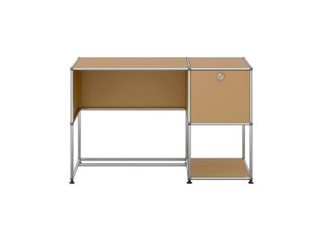 USM Haller Schreibtisch in beige - Frontansicht