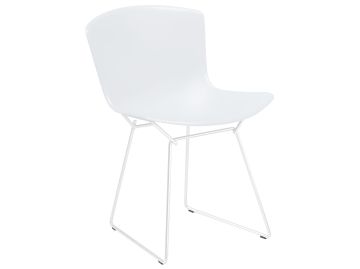 knoll bertoia plastic side chair gestell weiß detail schale weiß