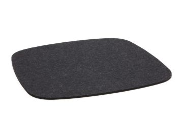 Abgebildet ist eine dunkelgraue, quadratische Sitzauflage DAR/DAW Abverkauf pad von HEY-SIGN mit abgerundeten Kanten auf weißem Hintergrund.