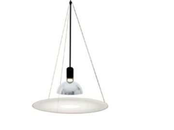 Die Frisbi Pendelleuchte hat einen runden, lichtdurchlässigen Schirm, der an Kordeln und einem schwarzen Kabel aufgehängt ist. Sie ist von den klassischen Flos-Designs und dem innovativen Stil von Achille Castiglioni inspiriert und eignet sich perfekt als Die Frisbi Pendelleuchte hat einen runden, lichtdurchlässigen Schirm, der an Kordeln und einem schwarzen Kabel aufgehängt ist. Sie ist von den klassischen Flos-Designs und dem innovativen Stil von Achille Castiglioni inspiriert und eignet sich perfekt als