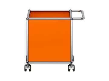 USM Haller Rollwagen / Aufbewahrungsbox in orange-Frontansicht