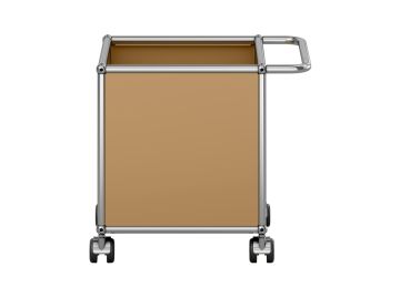 USM Haller Rollwagen / Aufbewahrungsbox in beige -Frontansicht
