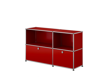 USM Haller Sideboard 750+500 mit 2 Klappen (USM rubinrot)