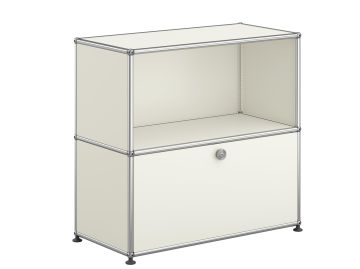 USM Haller Sideboard mit 1 Klapptür in reinweiß , Schrägansicht