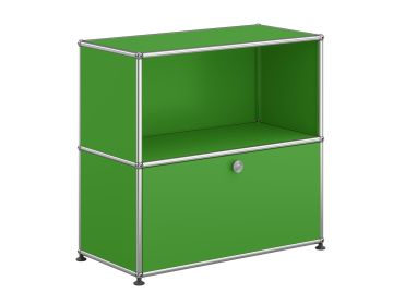 USM Haller Sideboard mit 1 Klapptür in grün , Schrägansicht