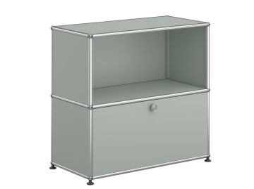 USM Haller Sideboard mit 1 Klapptür in lichtgrau , Schrägansicht