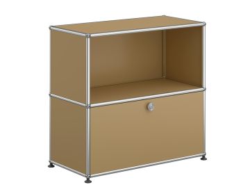 USM Haller Sideboard mit 1 Klapptür in beige , Schrägansicht