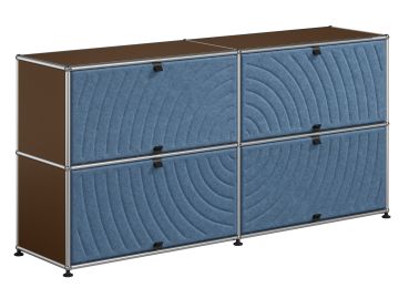 USM Haller Sideboard mit 4 Soft Panels (USM braun)