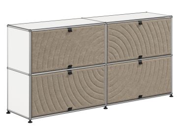 USM Haller Sideboard mit 4 Soft Panels (reinweiß)