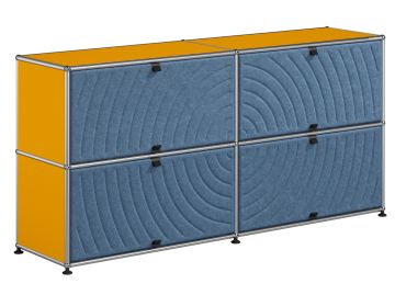 USM Haller Sideboard mit 4 Soft Panels (goldgelb)