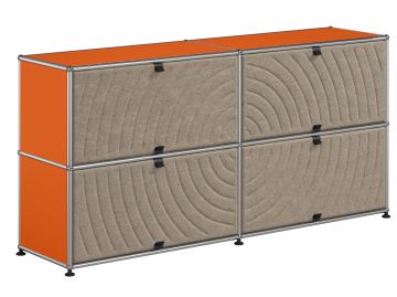 USM Haller Sideboard mit 4 Soft Panels (reinorange)