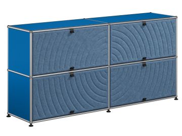 USM Haller Sideboard mit 4 Soft Panels (enzianblau)