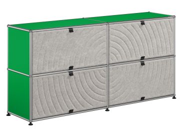 USM Haller Sideboard mit 4 Soft Panels (USM grün)