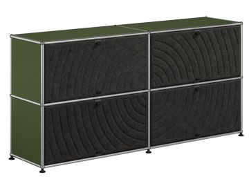 USM Haller Sideboard mit 4 Soft Panels (olivgrün)