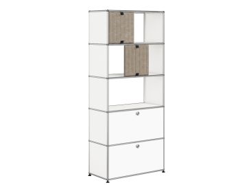 USM-Haller Regal mit 2 Soft Panel  (reinweiß)