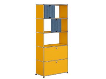 USM-Haller Regal mit 2 Soft Panel  (goldgelb)