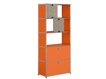 USM-Haller Regal mit 2 Soft Panel  (reinorange)