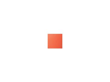 Eine Nahaufnahme einer glatten Oberfläche mit einem Farbverlauf in Orange- und Korallentönen, der das lebendige Leuchten der Tolomeo Micro orange (matt) Lampe widerspiegelt.