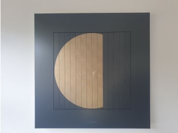 QLOCKTWO MOON 90 (Nightfall Moon Gold) Ausstellungsstück