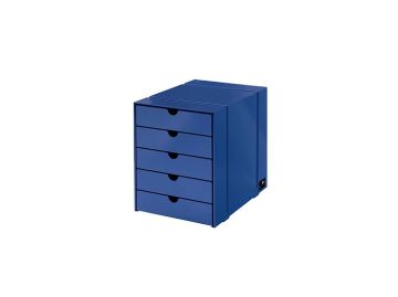 USM Haller Inos Kasten-Set C4 mit 5 Schubladen (enzianblau)