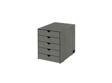 USM Haller Inos Kasten-Set C4 mit 5 Schubladen (USM Mittelgrau)