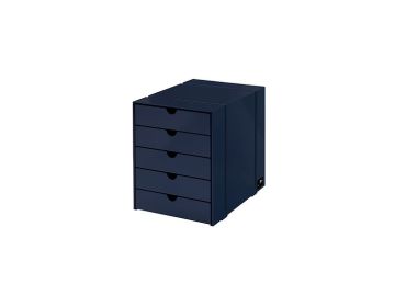 USM Haller Inos Kasten-Set C4 mit 5 Schubladen (stahlblau)