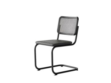 Der Freischwinger S 32 V dark melange verfügt über ein Netzgewebe in DARK MELANGE auf weißem Grund - ein klassisches Beispiel für Stahlrohr-Design. Der Freischwinger S 32 V dark melange verfügt über ein Netzgewebe in DARK MELANGE auf weißem Grund - ein klassisches Beispiel für Stahlrohr-Design.