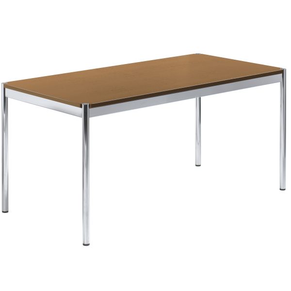 usm haller tisch platte furnier eiche geölt braun detail