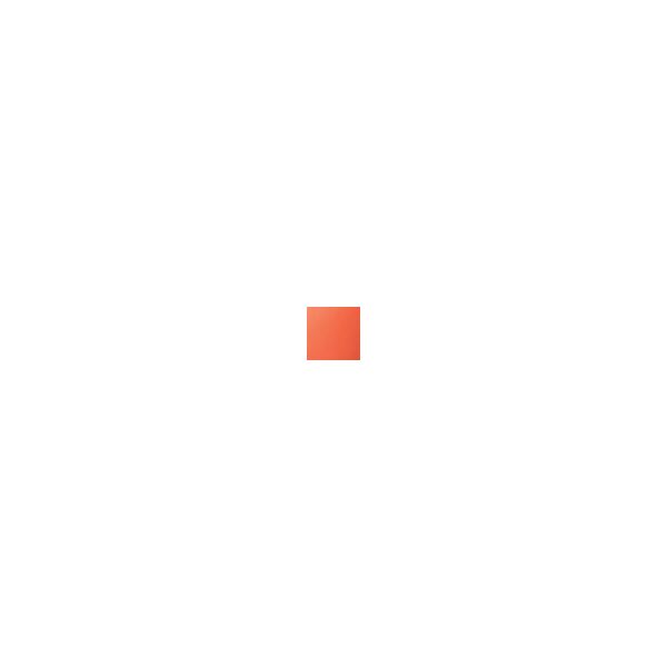 Eine Nahaufnahme einer glatten Oberfläche mit einem Farbverlauf in Orange- und Korallentönen, der das lebendige Leuchten der Tolomeo Micro orange (matt) Lampe widerspiegelt.