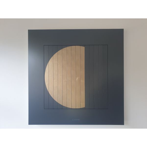 QLOCKTWO Moon - Mondanzeige. Farbe Nightfall und Mondgold