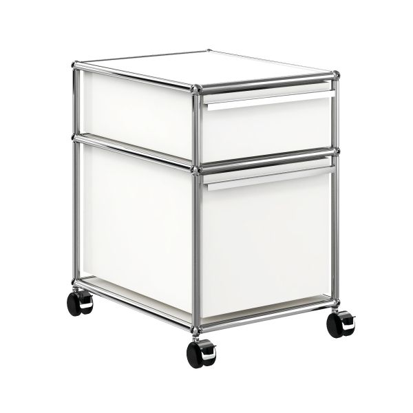 usm haller rollcontainer mit hängeregistratur detail weiß