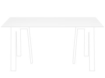 Tischplatte BASIS 160 x 90 (HPL durchgefärbt weiß)