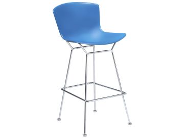 bertoia stool verchromt blau