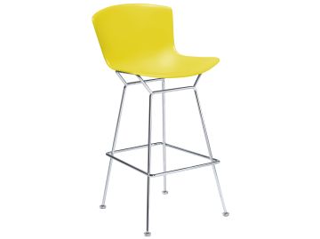 bertoia stool verchromt gelb