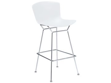 bertoia stool verchromt weiß