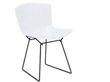 bertoia plastic side chair gestell schwarz liste