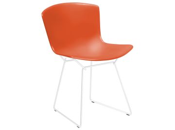 bertoia stuhl weiß orangerot