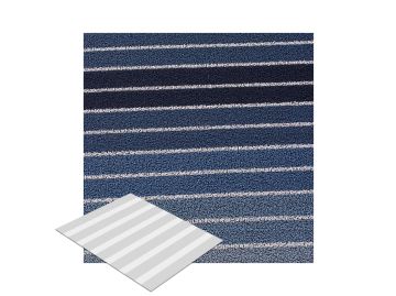 Shag Block Stripe Fußmatte (denim;M (61 x 91 cm))