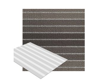 Shag Block Stripe Fußmatte (taupe;L (91 x 152 cm))