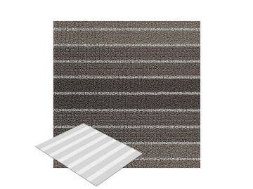 Shag Block Stripe Fußmatte (taupe;M (61 x 91 cm))