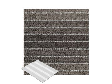 Shag Block Stripe Fußmatte (taupe;S (46 x 71 cm))