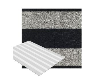 Shag Bold Stripe Fußmatte (black/white;L (91 x 152 cm))