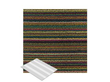 Shag Skinny Stripe Fußmatte (bright multi;S (46 x 71 cm))