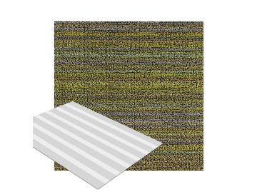 Shag Skinny Stripe Fußmatte (citron;L (91 x 152 cm))