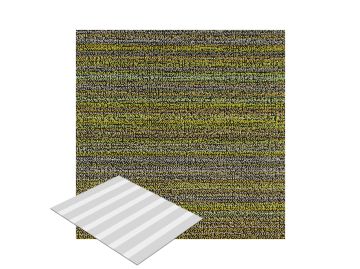 Shag Skinny Stripe Fußmatte (citron;M (61 x 91 cm))