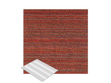 Shag Skinny Stripe Fußmatte (orange;S (46 x 71 cm))