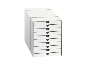 USM Haller Inos Kasten-Set C4 mit 10 Schubladen (reinweiss)